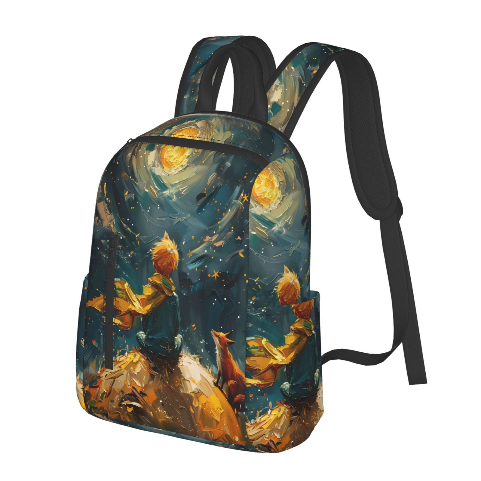 Balery Whimsical Starry Night Scene Lightweight Backpack for Men and ...