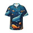 thumbnail image 1 of Balery Whimsical Underwater Fantasy Print Men's Hawaiian Shirts Short Sleeve Beach Shirt Relaxed Fit Vacation Button Down Shirts-3X-Large, 1 of 9