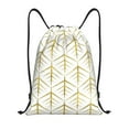 thumbnail image 1 of Balery White And Gold Geometry Pattern Drawstring Backpack Bag Sport Gym Sackpack Cinch Bags Pattern Drawstring Backpack Bag Sport Gym Sackpack Cinch Bags -Small, 1 of 6
