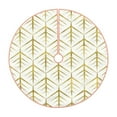 Balery White And Gold Geometry Printed Christmas Tree Skirt , Merry