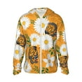 thumbnail image 1 of Balery White Floral and Butterflies Men's Women's UPF 50+ Sun Protection Lightweight Hoodie Performance Long Sleeve Shirt for Fishing Running-X-Large, 1 of 9