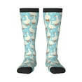 thumbnail image 1 of Balery White Geese And Flower Fun Novelty Socks Men'S Women'S Crew Socks Funny Crazy Novelty Socks Quirky And Cool Socks, 1 of 9