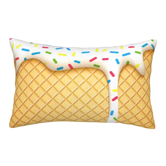 Balery White Ice Cream Bedding Queen Pillow Cases - Envelope Closure - Soft Brushed Microfiber Fabric - Shrinkage and Fade Resistant Pillow Cases-