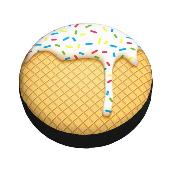 Balery White Ice Cream Tire Covers - Tough Tire Wheel Protector for Truck, SUV, Trailer, Camper, RV -17 inch