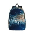 thumbnail image 1 of Balery White Jellyfish Dansing in the Ocean Vintage Canvas Backpack for Men and Women - Large Capacity, Durable Travel Laptop Bag for School, Work, Hiking, and Outdoor Activities, 1 of 7