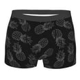 thumbnail image 1 of Balery White Pineapples Men's Boxer Briefs, Soft and Breathable Cotton Underwear with nylon Waistband-Small, 1 of 9