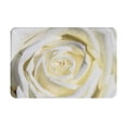 thumbnail image 1 of Balery White Rose Doormat, Durable Flannel Fabric, Waterproof Stain and Fade Resistant, Low Profile,Indoor Outdoor Door Mats, Easy Clean Patio Entrance Mat, 16x24in, 1 of 9