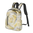 thumbnail image 1 of Balery White Rose Lightweight Backpack for Men and Women - Durable and Water-Resistant, Ideal for School, Work, Travel, and Everyday Use, 1 of 9