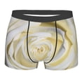 thumbnail image 1 of Balery White Rose Men's Boxer Briefs, Soft and Breathable Cotton Underwear with nylon Waistband-Large, 1 of 9