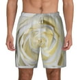 thumbnail image 1 of Balery White Rose Mens Swim Trunks Swim Shorts for Men Quick Dry Inseam Beach Shorts with Compression Liner Pocket-Small, 1 of 9