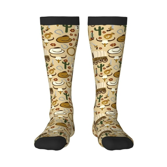 Balery Wild West Cowboy Fun Novelty Socks Men'S Women'S Crew Socks Funny Crazy Novelty Socks Quirky And Cool Socks