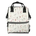 Balery Wildflower Watercolor Mummy Backpack Waterproof Twill Canvas