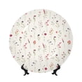 thumbnail image 1 of Balery Wildflower Watercolor Print Bone China Decorative Plate Ceramic Dinner Plates Art Crafts with Display Stand-8in, 1 of 6