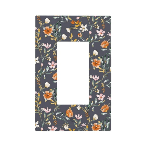 Balery Wildflowers for Duplex Wall Plates Kit, Electrical Outlet Covers, Standard Size 1-Gang 5.0" x3.0", Electric Receptacle Plug Covers-Style U