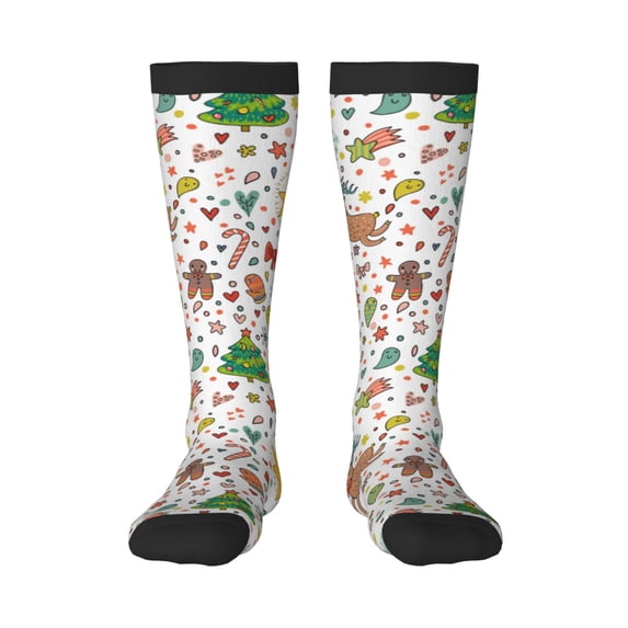 Balery Winter Christmas And New Year Deer Fun Novelty Socks Men'S Women'S Crew Socks Funny Crazy Novelty Socks Quirky And Cool Socks