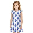 Balery Winter Snowflake Skiing Skull Pattern Princess Nightgown for