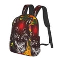 thumbnail image 1 of Balery Wolf With Wildflowers Lightweight Backpack for Men and Women - Durable and Water-Resistant, Ideal for School, Work, Travel, and Everyday Use, 1 of 9