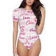 thumbnail image 1 of Balery Women'Sbreast Cancer Pink Ribbons Awareness (2) Crew Neck Round Neck Short Sleeves Slim Fit Casual Basic Extender Bodysuit Daily Jumpsuit T Shirts-Xx-Large, 1 of 9