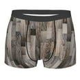 thumbnail image 1 of Balery Wooden Texture Men's Boxer Briefs, Soft and Breathable Cotton Underwear with nylon Waistband-XX-Large, 1 of 9