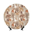 thumbnail image 1 of Balery Woodland Animals in Neutral Tones Print Bone China Decorative Plate Ceramic Dinner Plates Art Crafts with Display Stand-6in, 1 of 6