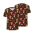 thumbnail image 1 of Balery Woodland Mushroom Baseball Jersey for Men Casual Button Down Shirts Short Sleeve Active Team Sports Uniform-Large, 1 of 9