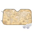 thumbnail image 1 of Balery World Map Windshield Sun Shade, Car Front Window Sunshade Cover ,Automotive Interior Portected Blocks Uv Rays For Car Pickup Truck Suv Accessories- Medium, 1 of 7