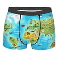 thumbnail image 1 of Balery World Map With Animals Landmarks Men's Boxer Briefs, Soft and Breathable Cotton Underwear with nylon Waistband-Small, 1 of 9