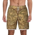 thumbnail image 1 of Balery World Map1 Mens Swim Trunks Swim Shorts for Men Quick Dry Inseam Beach Shorts with Compression Liner Pocket-Medium, 1 of 9