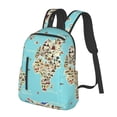 thumbnail image 1 of Balery World Travel Line Icons Map Lightweight Backpack for Men and Women - Durable and Water-Resistant, Ideal for School, Work, Travel, and Everyday Use, 1 of 9