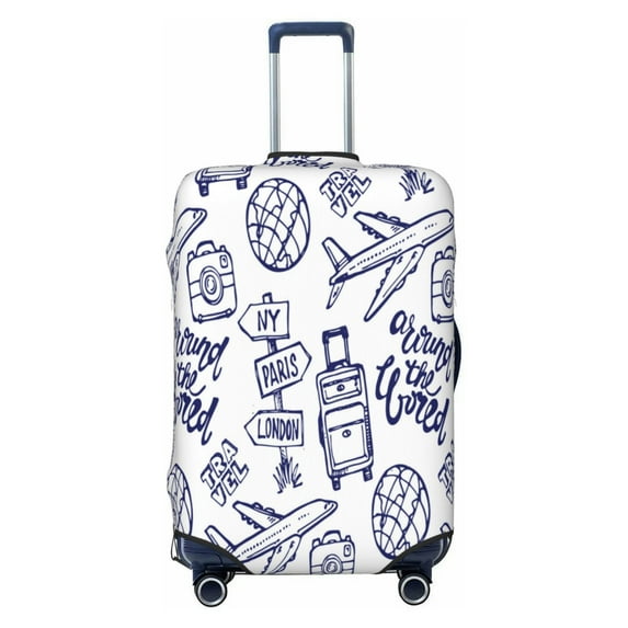 Balery World Travel2 Luggage Cover Protector, Scratch And Dirt Resistant, Fits 18-32 Inch Luggage - Small