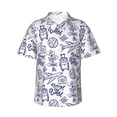 thumbnail image 1 of Balery World Travel2 Print Men's Hawaiian Shirts Short Sleeve Beach Shirt Relaxed Fit Vacation Button Down Shirts-XX-Large, 1 of 9