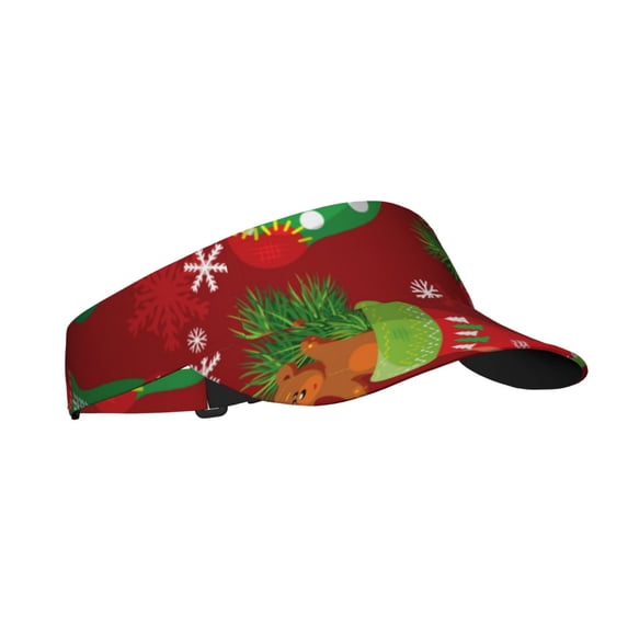 Balery X-mas and New Year Sport Wear Athletic Visor Sun Sports Visor Hat Visor Adjustable Cap for Women and Men (One Size)