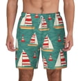 thumbnail image 1 of Balery Yachts And Buoys Mens Swim Trunks Swim Shorts for Men Quick Dry Inseam Beach Shorts with Compression Liner Pocket-Small, 1 of 9