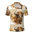 thumbnail image 1 of Balery Yak Printed Men’s Short Sleeve Polo Shirt, Midweight Men's Shirt,Golf Polo shirts -, 1 of 9