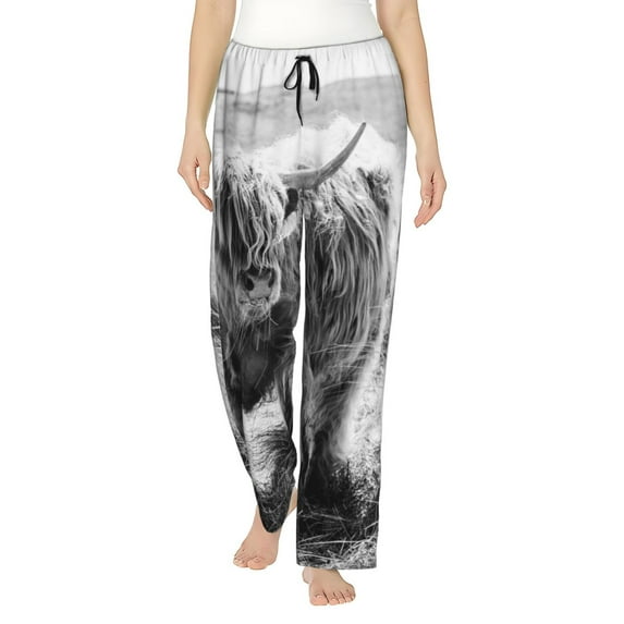 Balery Yak print Women's Pajama Pants,Ultra Lightweight Pjs,Lounge Pant-XX-Large