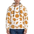 thumbnail image 1 of Balery Yellow Biscuit Pattern Mens Hoodie Kangaroo Pocket Hoodie Pullover Hooded Sweatshirt Ideal for Daily Wear Travel and Home-, 1 of 7