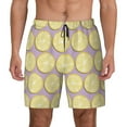 thumbnail image 1 of Balery Yellow Lemon Slices Mens Swim Trunks Swim Shorts for Men Quick Dry Inseam Beach Shorts with Compression Liner Pocket-Medium, 1 of 9