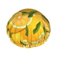 thumbnail image 1 of Balery Yellow Limes Shower Caps, Double Layer Waterproof Shower Cap, Double Layers Reusable Shower Cap With Soft Comfortable For Long Thick Hair Soft Bath Shower Hair Caps, 1 of 9