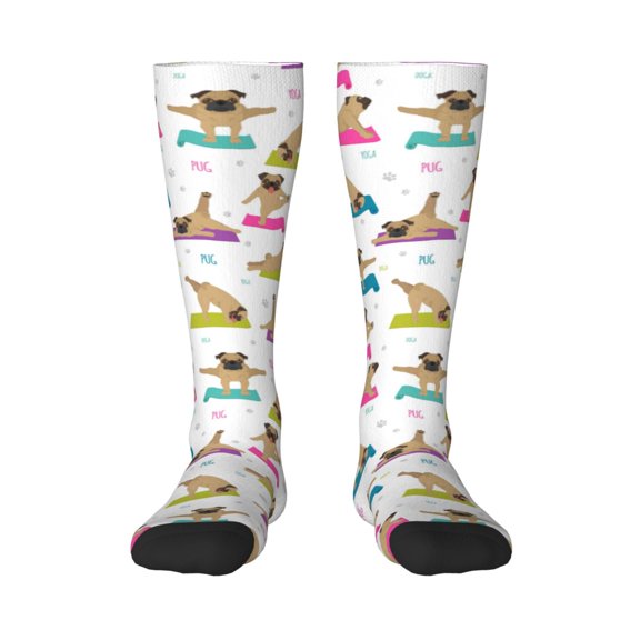 Balery Yoga Dogs Poses Fun Novelty Socks Men'S Women'S Crew Socks Funny Crazy Novelty Socks Quirky And Cool Socks