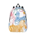 thumbnail image 1 of Balery Zebra Colourful Vintage Canvas Backpack for Men and Women - Large Capacity, Durable Travel Laptop Bag for School, Work, Hiking, and Outdoor Activities, 1 of 7