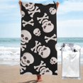 Balery black white Skull bone Print Towels Luxurious Jumbo Bath Sheet