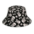 thumbnail image 1 of Balery black white Skull bone Sun Hats for Men Women Bucket Hat UPF 50+ Buckey Hat Boonie Hat Foldable UV Protection Hiking Beach Fishing Summer, 1 of 9