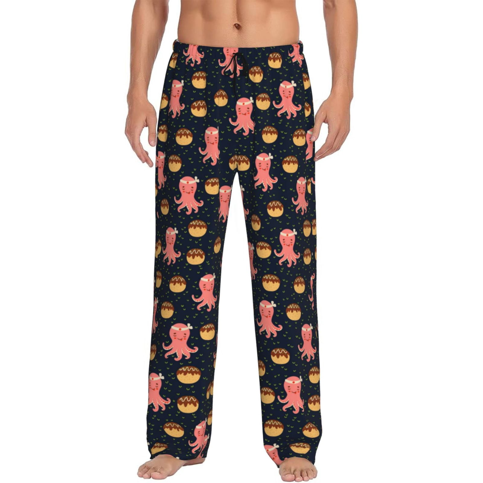 Pyjama Octopus Balery cartoon octopus print Men's Pajama Pants,Ultra Lightweight Pjs ...