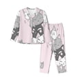 thumbnail image 1 of Balery cat Pattern Pajama Sets for Women Long Sleeve 2 Piece Sleepwear Loungewear Sets Soft PJ's with Pockets Long Sleeve Comfy Pj Sets-XX-Large, 1 of 7