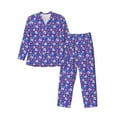 thumbnail image 1 of Balery colorful Skull flower leaf Pattern Pajama Sets for Men Long Sleeve 2 Piece Sleepwear Loungewear Sets Soft PJ's with Pockets Long Sleeve Comfy Pj Sets-XX-Large, 1 of 7