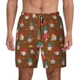 thumbnail image 1 of Balery cute gnome Pumpkin Mens Swim Trunks Swim Shorts for Men Quick Dry Inseam Beach Shorts with Compression Liner Pocket-Large, 1 of 9