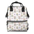thumbnail image 1 of Balery easter Pattern Mummy Backpack - Waterproof Twill Canvas, Large Capacity Diaper Bag with Multiple Pockets and Adjustable Straps, 1 of 6