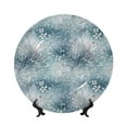 thumbnail image 1 of Balery enchanted winter snowflake holly Print Bone China Decorative Plate Ceramic Dinner Plates Art Crafts with Display Stand-8in, 1 of 6