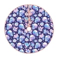 thumbnail image 1 of Balery flower Skull starry sky Printed Christmas Tree Skirt , Merry Christmas Party Christmas Tree Decoration,Adjustable Tree Skirt-36", 1 of 6