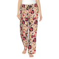 thumbnail image 1 of Balery gold Skull Guitar record print Women's Pajama Pants,Ultra Lightweight Pjs,Lounge Pant-X-Large, 1 of 9
